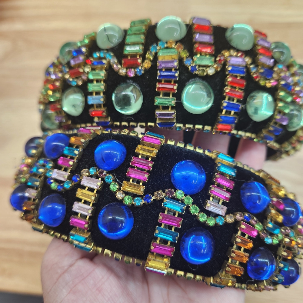 Colorful Rainbow Rhinestone Embellished Headbands